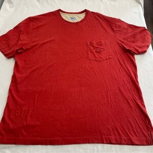 Tommy Bahama Relax Pocket T-Shirt Short Sleeve Red 100% Pima Cotton Men’s XL